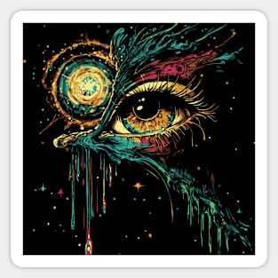 Galactic Ostrich - Surreal Futuristic Abstract Pastel Sticker
